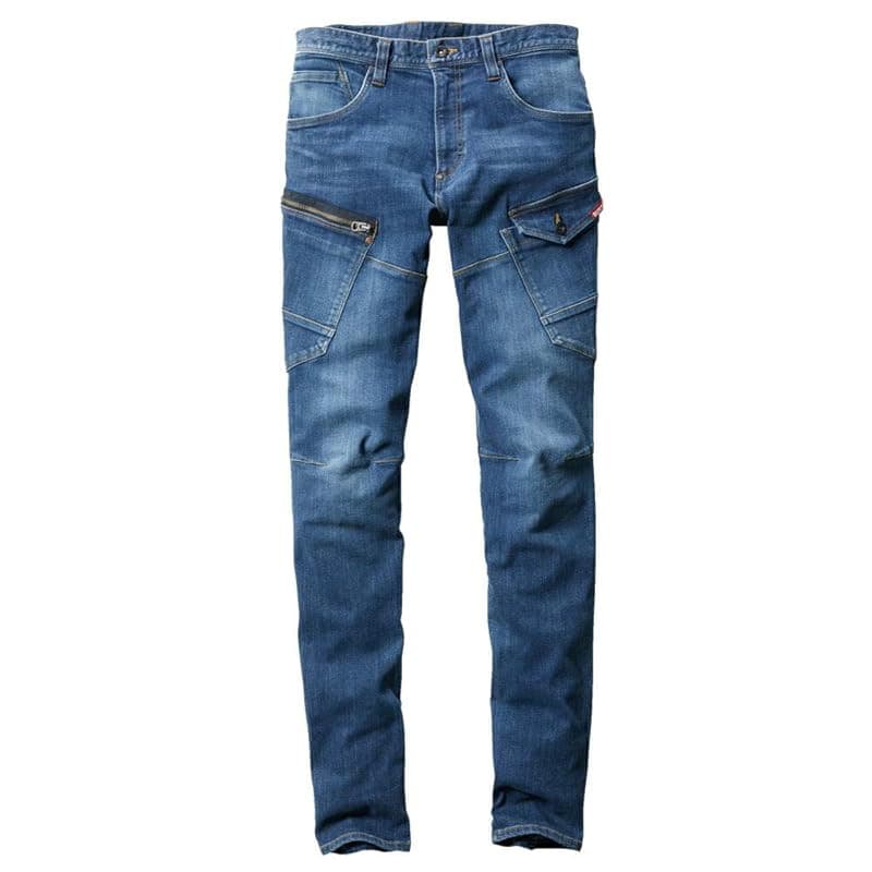 Calça cargo unissex BurTLE 5012 Cordura Cool Stretch Denim - Todos os tamanhos disponíveis - 45 Indigo