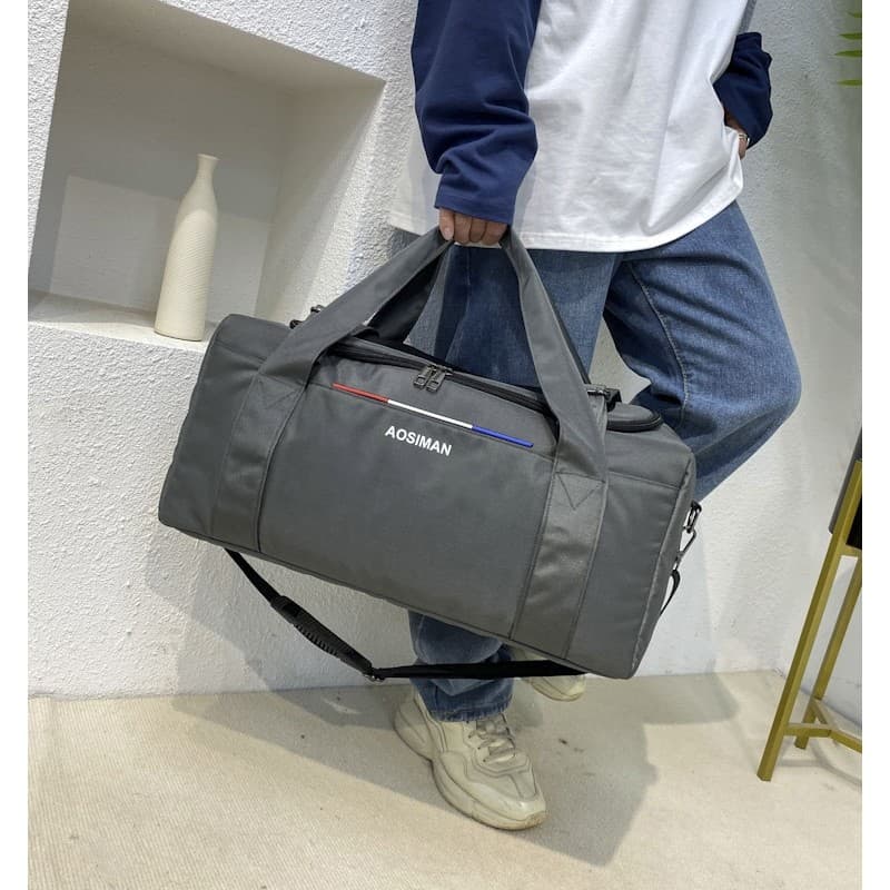 AOSIMAN bolsa de viagem portátil de grande capacidade, bolsa de bagagem para homens e mulheres, bolsa de viagem transver