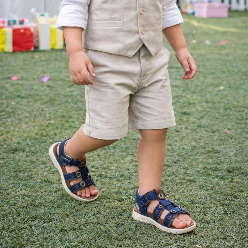 Sandália Infantil Papete Molekinho Baby Casual Fechamento Couro ORIGINAL