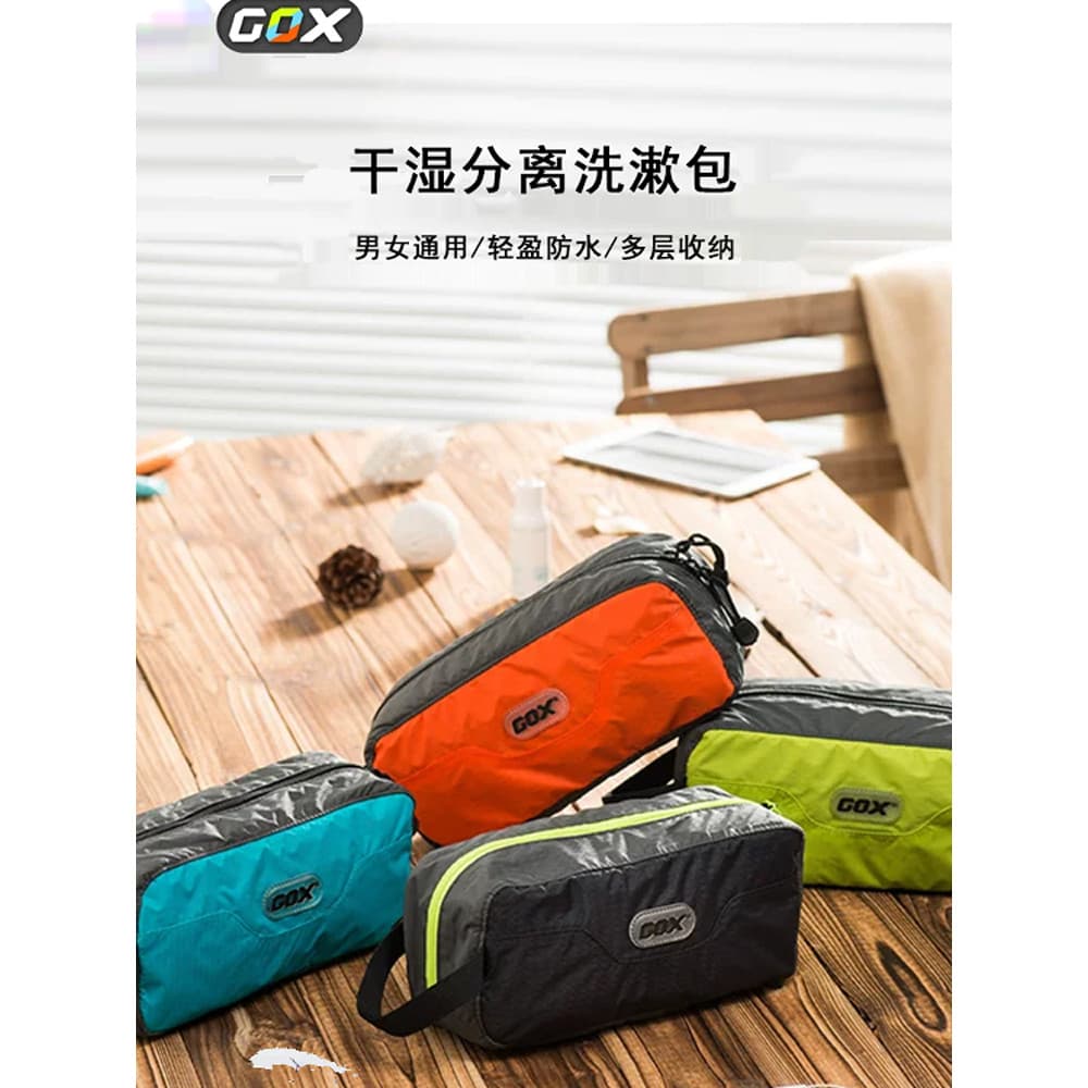 GOX estilo fino saco de higiene pessoal das mulheres dos homens saco de armazenamento de higiene pessoal separação seca