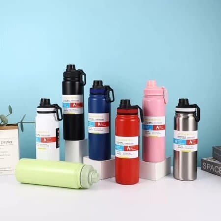 Garrafa Térmica Inox Academia Resistente À Corrosão Espacial 800ml Squeeze Antiderrapante