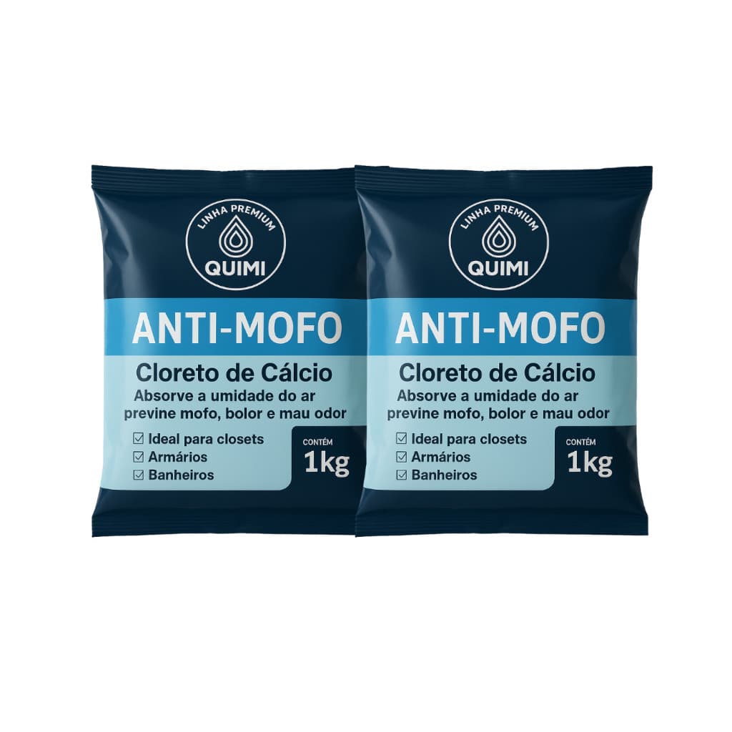 Cloreto de Cálcio Premium Anti Mofo Bolinha 2kg – Refil Desumidificador Elimina Odores e Umidade
