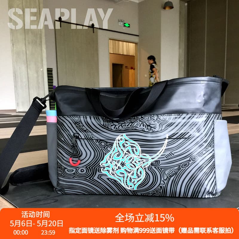 SEAPLAY Bolsa de ombro com separação seca e úmida à prova d'água 18L Aptidão Natação Mergulho Lazer ao ar livre Bolsa mu