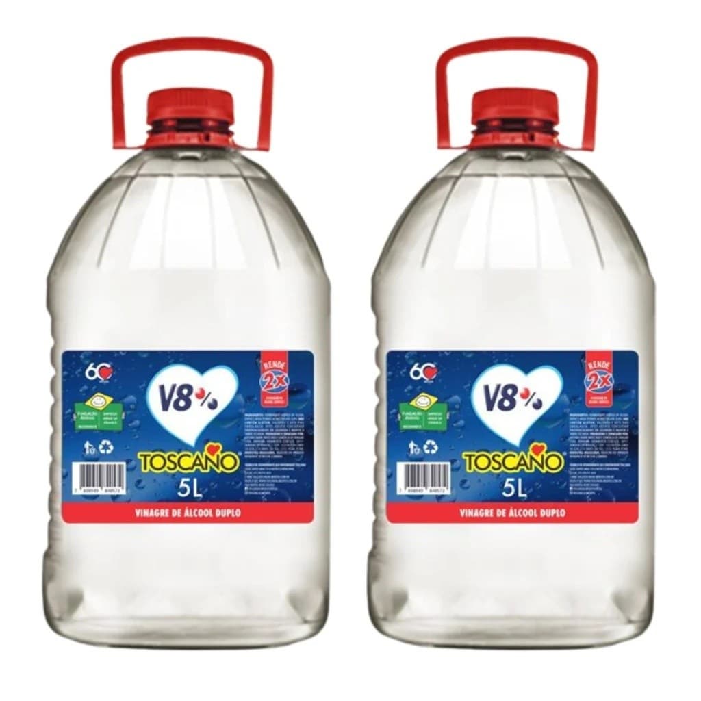 Vinagre  De �lcool Toscano 8% 5 Litros 2 unidades