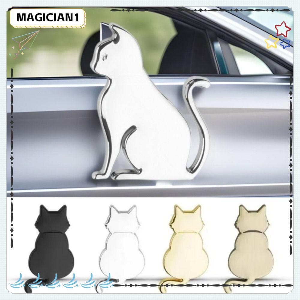 Emblema De Carro De Gato Mágico , Adesivo De Metal Fofo Personalizado Decorativo Externo Com Design