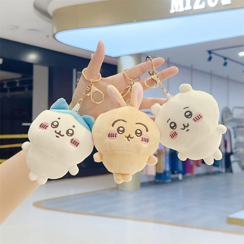 Chaveiro Pelúcia Personagem Kawaii Fofo Coelho Amarelo Ursinho Branco Gatinho Azul Pingente Bolsa 2026 Estilo Japones