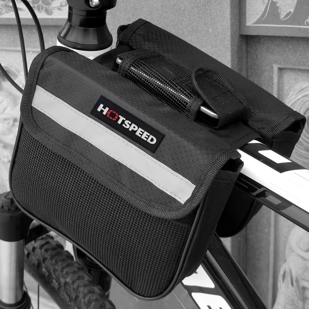Esportes ao ar livre Mountain bike sela saco bicicleta ciclismo saco de estrada tubo superior saco feixe dianteiro insta