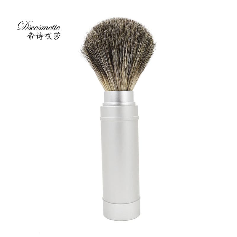 Dishi pacote de viagem portátil puro texugo escova de barbear escova de barbear escova de barba amante livre pai frete g