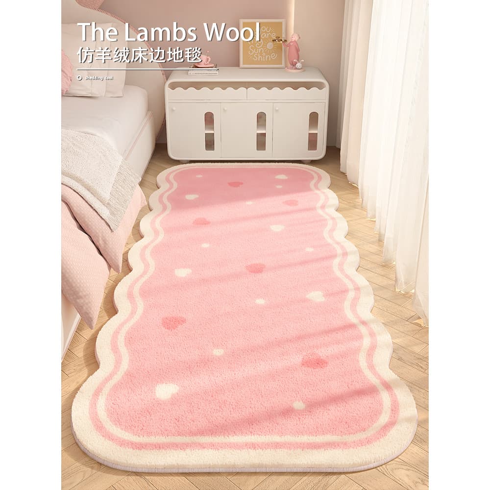 Estilo creme mestre quarto cabeceira tapete em forma especial imitação de caxemira cobertor de cabeceira menina decoraçã