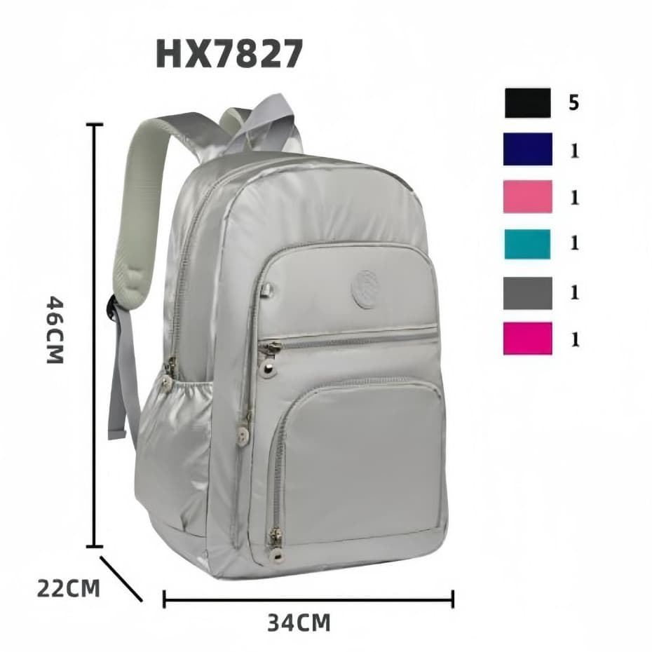 Mochila Unissex Nylon de Grande Capacidade, Alça Regulavel para Trabalho, Escola 7827