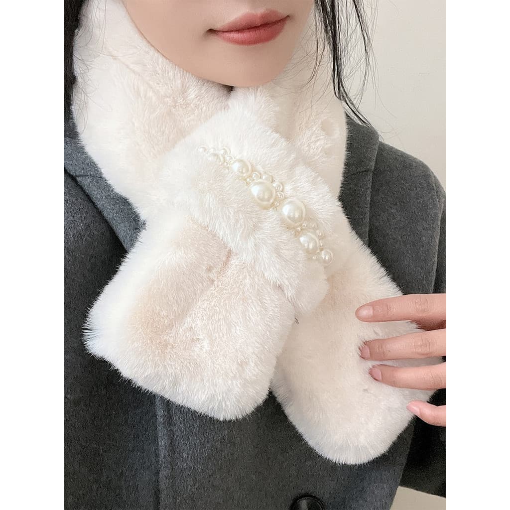 Cachecol feminino inverno High-End versão coreana engrossado All-Match quente à prova de vento cruz pescoço protetor col