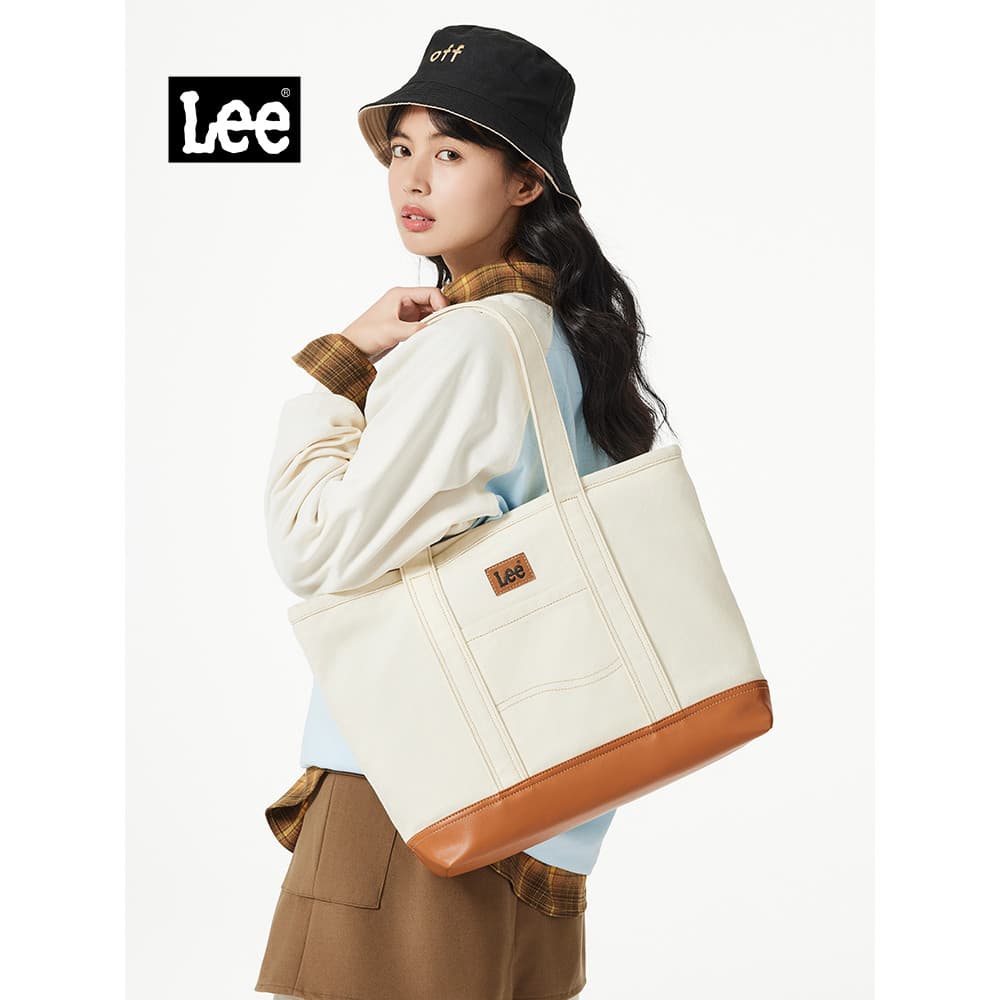 Lee oficial sacola feminina bolsa jeans grande capacidade bolsa de lona Casual bolsa de ombro Commuter bolsa de ombro