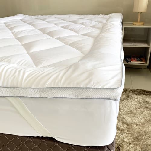 Protetor De Colchão Pillow Top Toque De Plumas Queen Appel Diamond Original Macio Premium Maciez