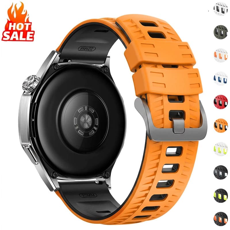 Pulseira De Silicone Com Textura De Pneu De 22 Mm Compatível Huawei GT6/5/4 46 Para Amazfit Balance 2/1 Garmin forerunne