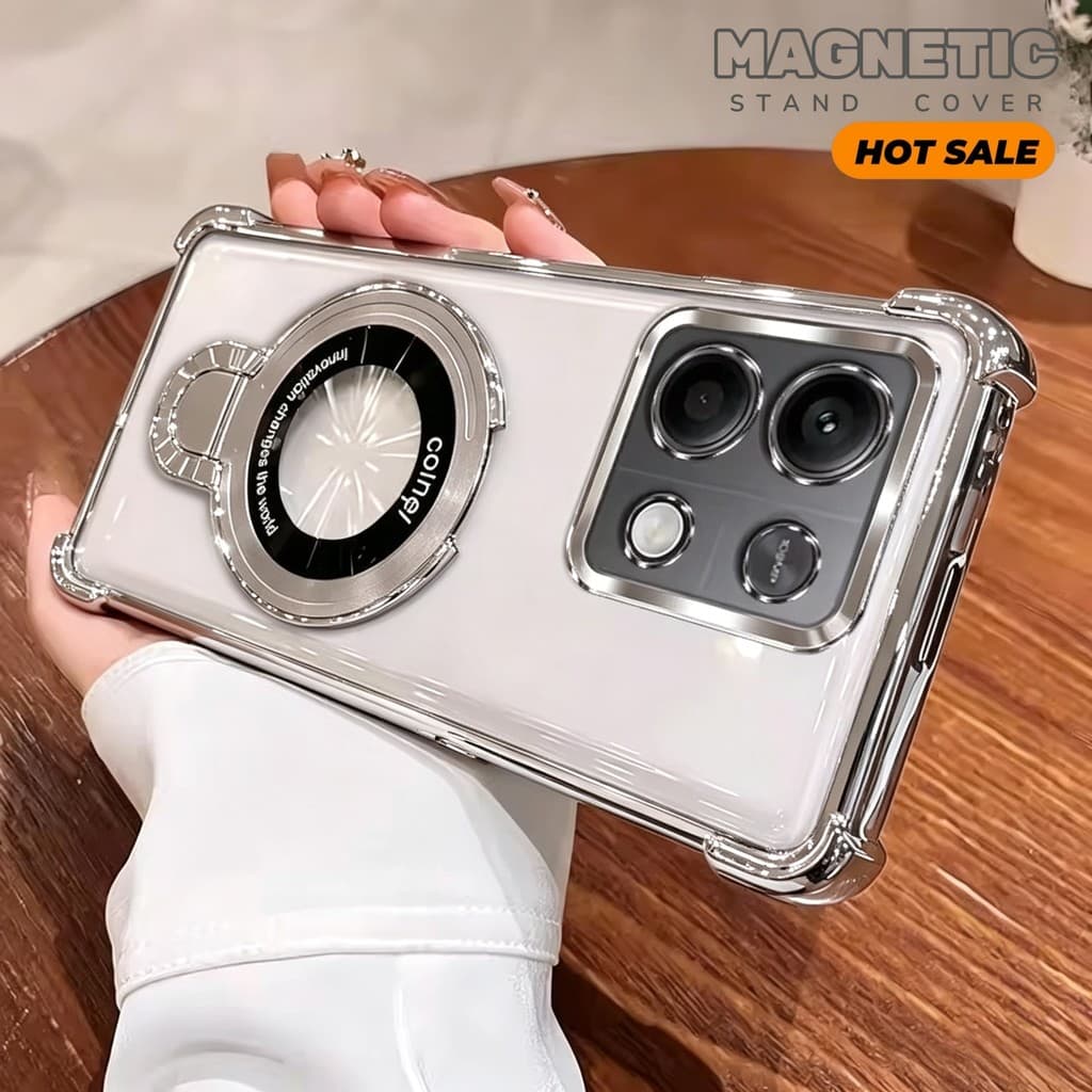 Capa Magsafe Com Suporte Magnético Revestida À Prova De Choque Para Moto Edge 70 60 50 Fusion G17 G37 G47 G67 G77 G86