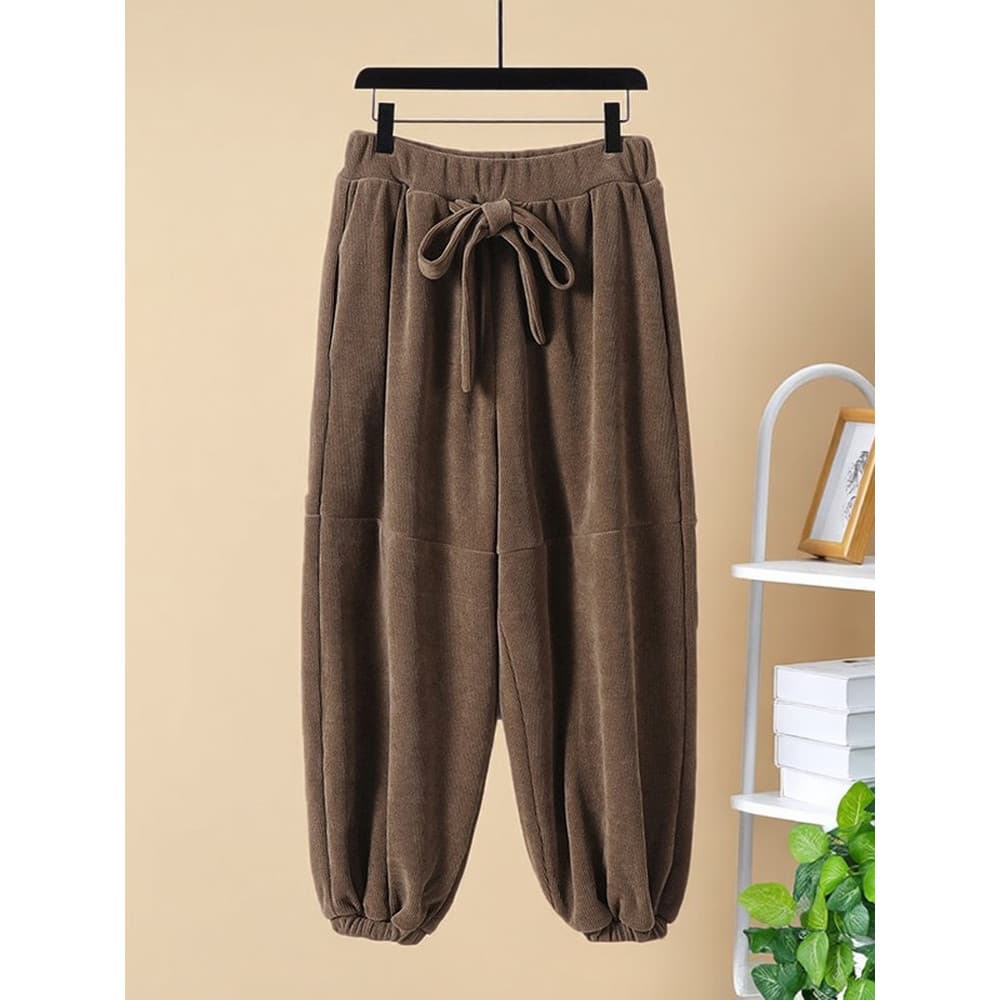 Calças de veludo masculinas tamanho Extra grande calças masculinas primavera verão outono inverno calças largas Bloomers