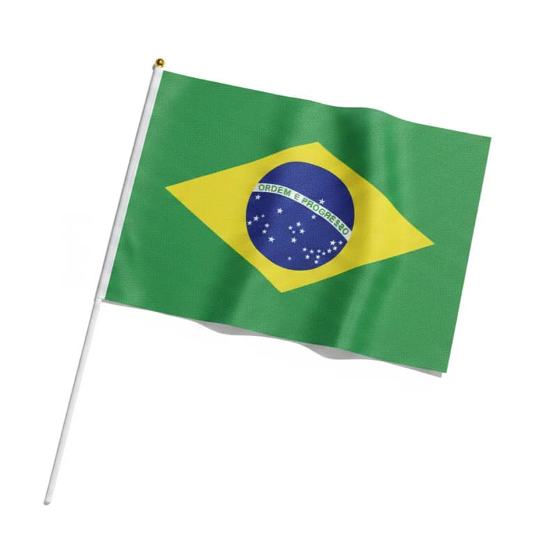 KIT 10/20/30 Bandeiras de mão Bandeira Brasil Pacote mão 28x20cm