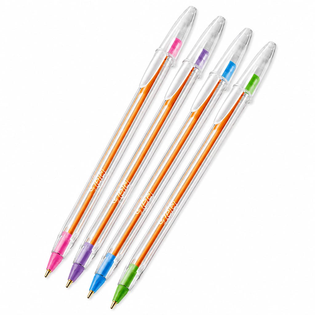 Caneta Esferográfica BIC Cristal Fashion Color – Escrita Macia e Cores Vibrantes
