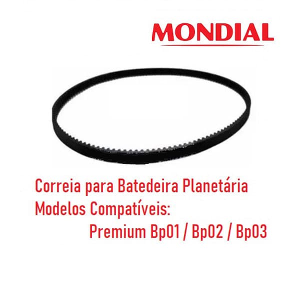 CORREIA DENTADA P/ BATEDEIRA PLANETÁRIA MONDIAL PREMIUM Bp01 / Bp02 / Bp03 original