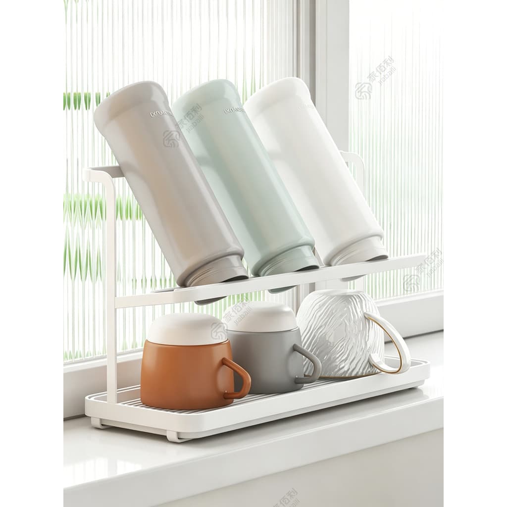 Rack de armazenamento de copos, rack de armazenamento de copo de água de mesa, entrada, xícara de café, bandeja de chá,