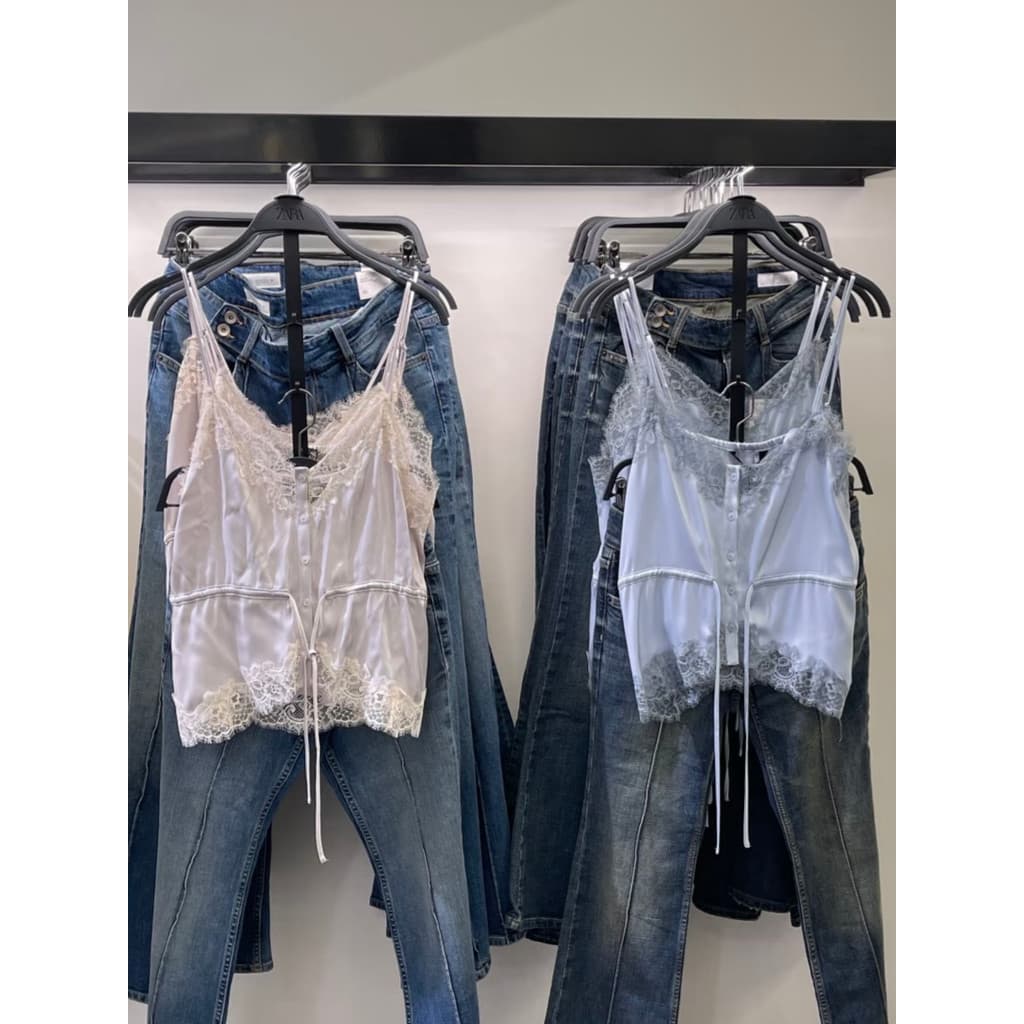 Europeu americano ins estilo renda cordão camisola feminina com decote em V fivela pode cintura estreita colete de renda