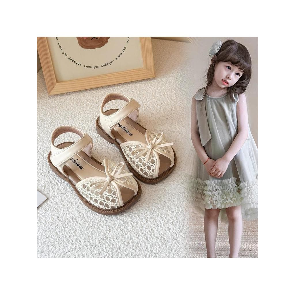 Meninas sandálias criança Baotou sapatos de praia 2026 bebê sola macia sapatos da criança médio pequeno crianças sapatos