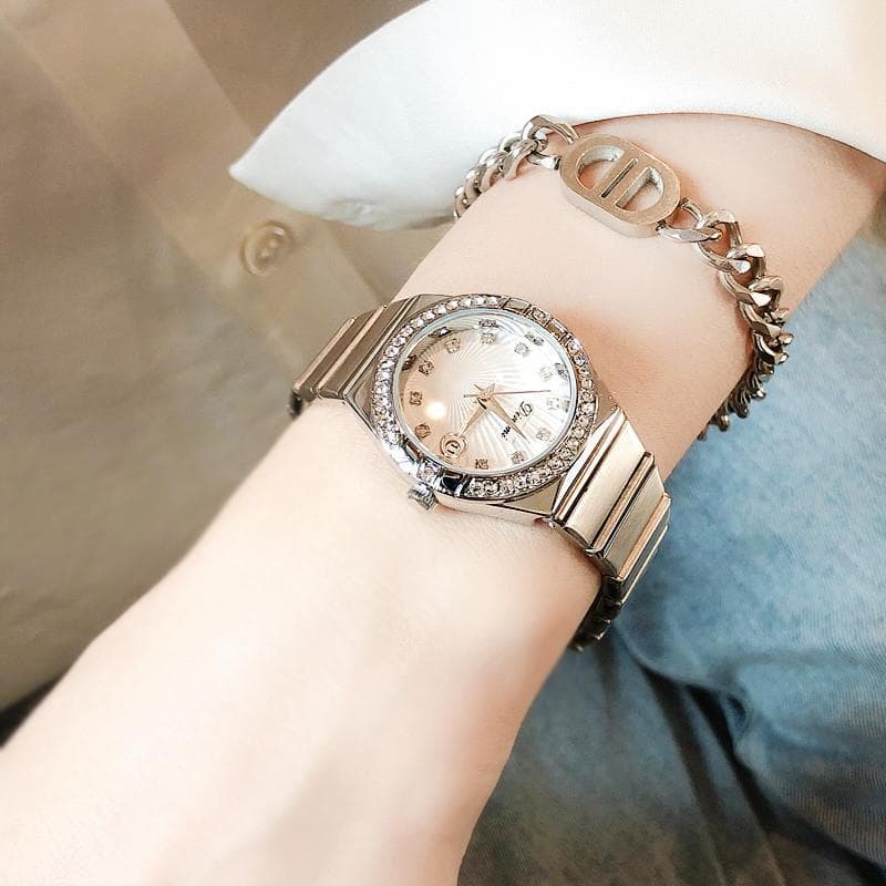 Constelação relógio feminino novo estilo Commuter senhoras luz luxo diamante-cravejado 28mm pequeno temperamento requint