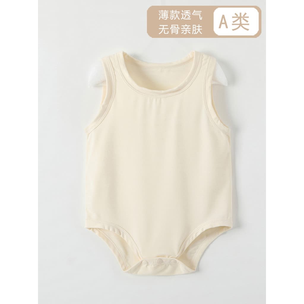 Bebê roupas de verão do bebê Ultra-fino respirável fibra de bambu colete bebê macacão recém-nascido sem mangas macacão v
