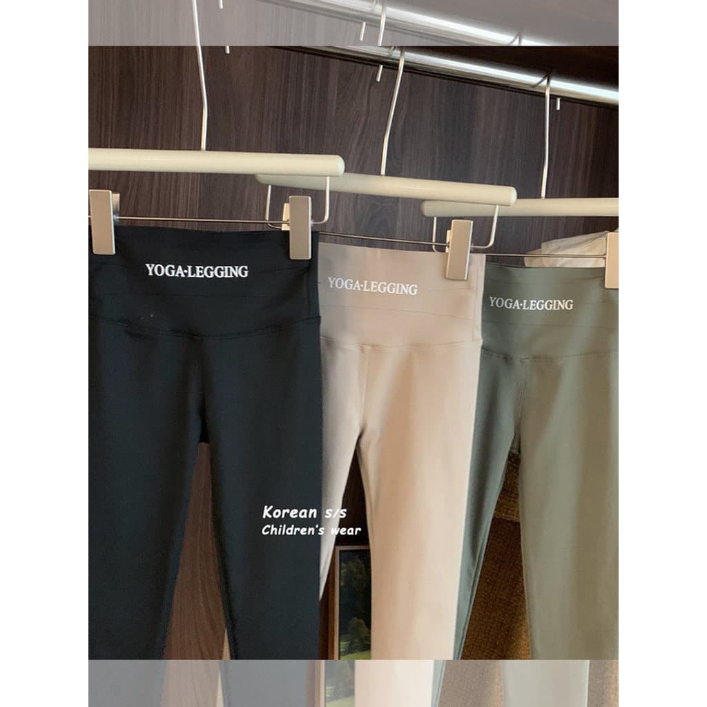 Meninas leggings de cintura alta 2026 outono novos produtos crianças alta elástica Yoga leggings moda magro-ajuste exter
