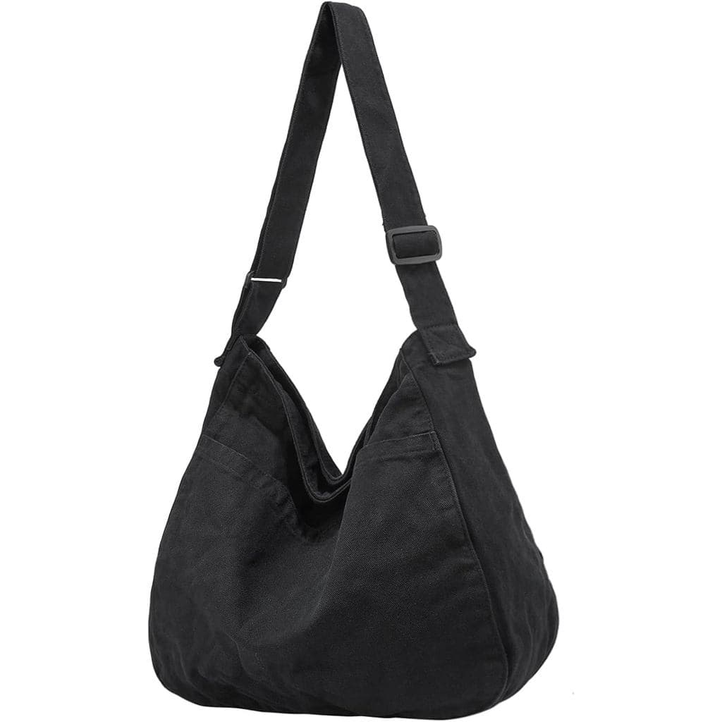 Bolsa de lona, bolsa casual hobo transversal, bolsa de ombro, carteira grande unissex, bolsa mensageiro, bolsa de viagem