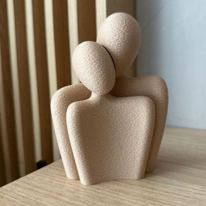 Estátua Escultura Casal Abraço Decoração Moderna |  para Sala Quarto Presente Romântico para seu lar