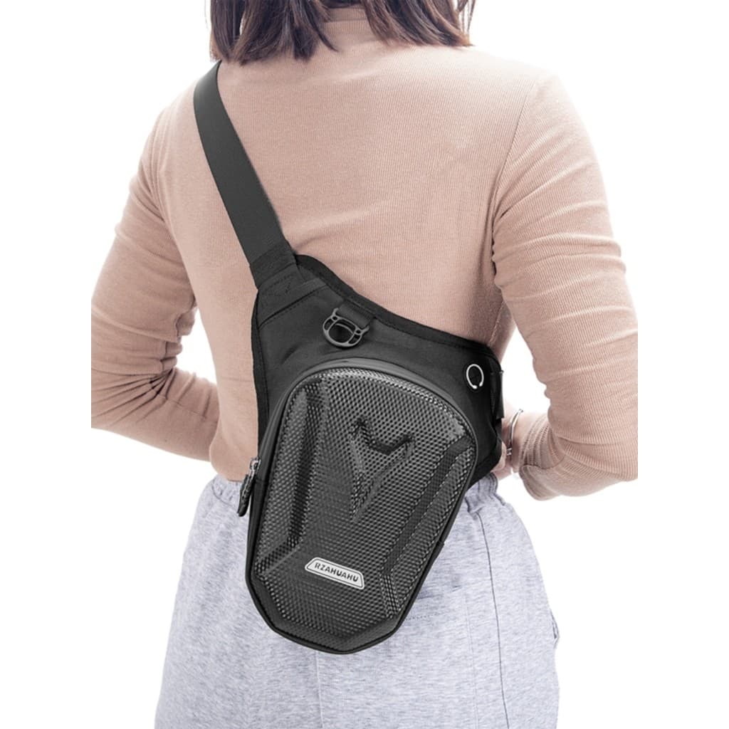Bolsa de perna de casca dura para motocicleta, bolsa mensageiro para motocicleta, bolsa de cintura masculina, entrega cr