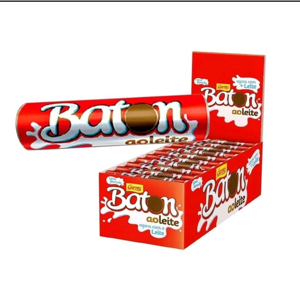 Chocolate Baton Ao Leite C/30un 16gr - Garoto Bombom Doce