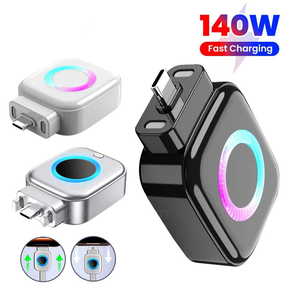 Elough 140W Tipo-C Carregador De Telefone Adaptador De Carregamento Rápido Desligamento Automático Separador De Carga