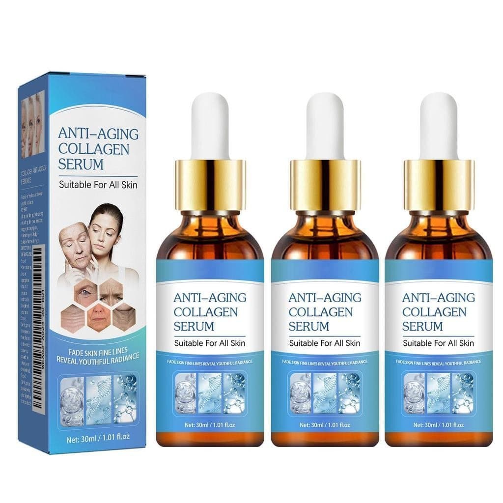 3 frascos de sérum facial: Sérum facial concentrado - em frasco, lifting facial instantâneo e sérum antienvelhecimento p