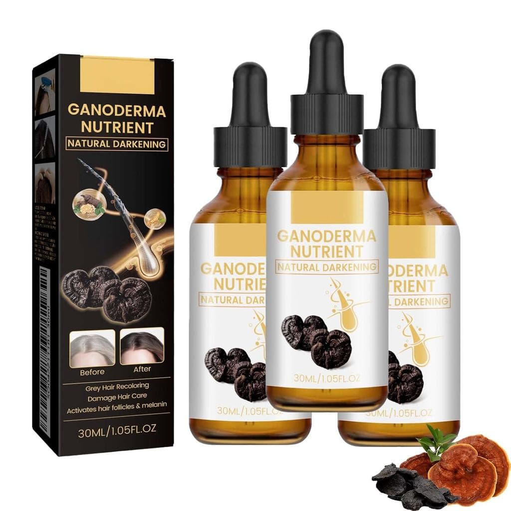 Sérum Nutritivo Black Shouwu, Sérum Anti-Cabelos Brancos, Séruns para Cuidado Capilar com Extrato de Ganoderma Polygonum