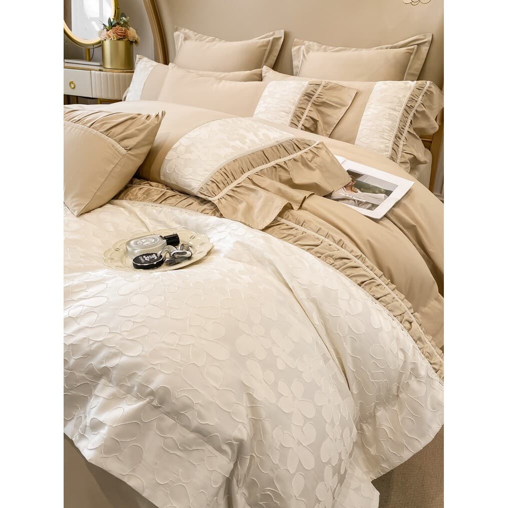 Classe A francês High-End puro algodão conjunto de quatro peças 100 algodão lençol colcha capa quatro estações nu dormir