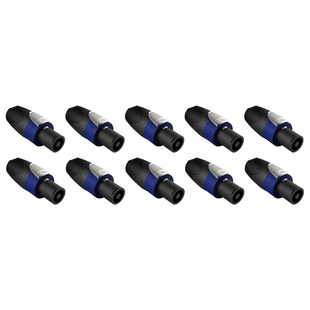 KIT 10 CONECTORES WIRECONEX SPEAKON MACHO WC 605 4 POLOS