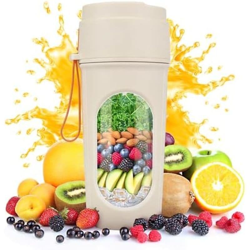 Liquidificador Portátil Para Smoothies , Mini Sem BPA Misturar Proteína Em Pó , Garrafa Segura Máquina De Lavar Louça De