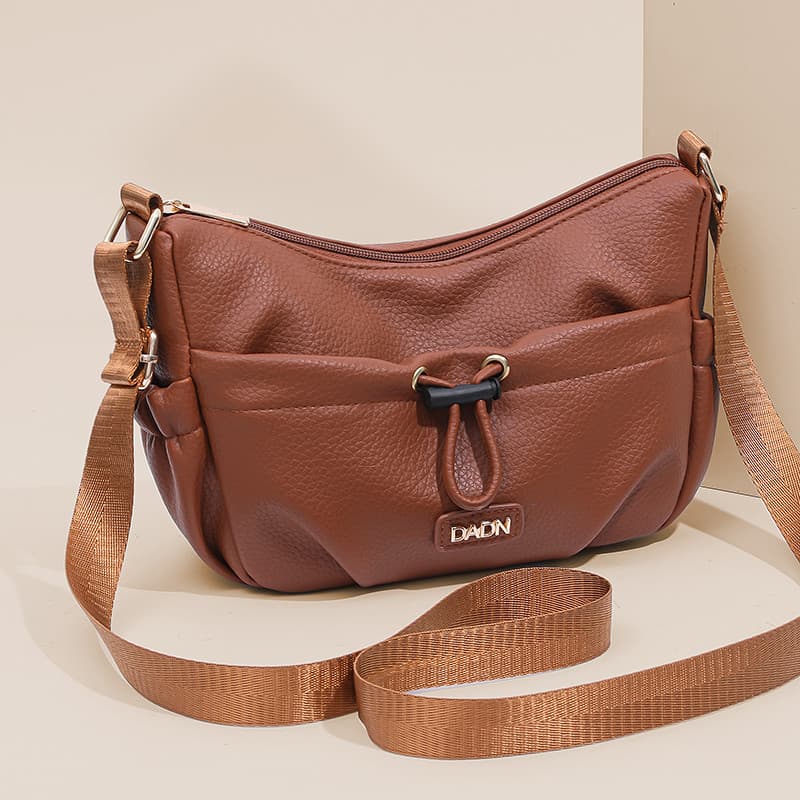 Senhoras saco do mensageiro de couro macio leve Multi-compartimento bolsa feminina couro do plutônio mãe saco Casual mod