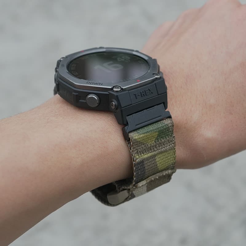 Urso gordo adequado para Garmin/Huami/Huawei/Xiaomi/Songtuo relógio esportivo camuflagem laço pulseira de Nylon