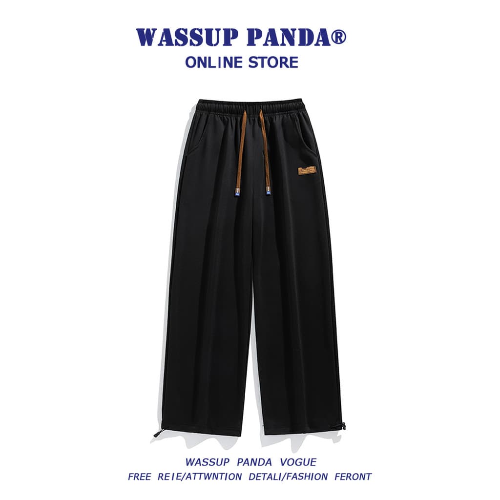 WASSUP PANDA Calças casuais japonesas masculinas primavera outono Street Wear calças de moletom soltas All-match calças