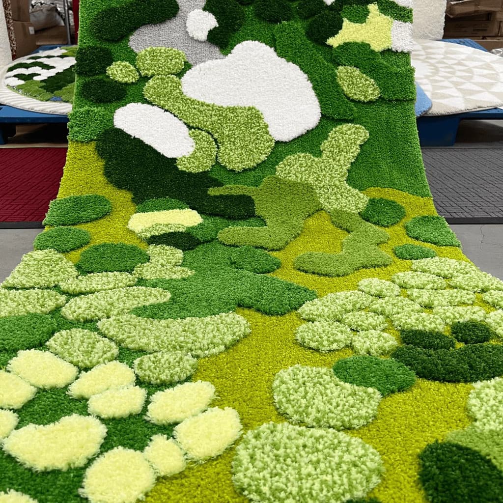 [Novo produto] musgo quarto tapete de cabeceira imitação Cashmere cabeceira tapete Cluster quarto estudo mesa café tapet