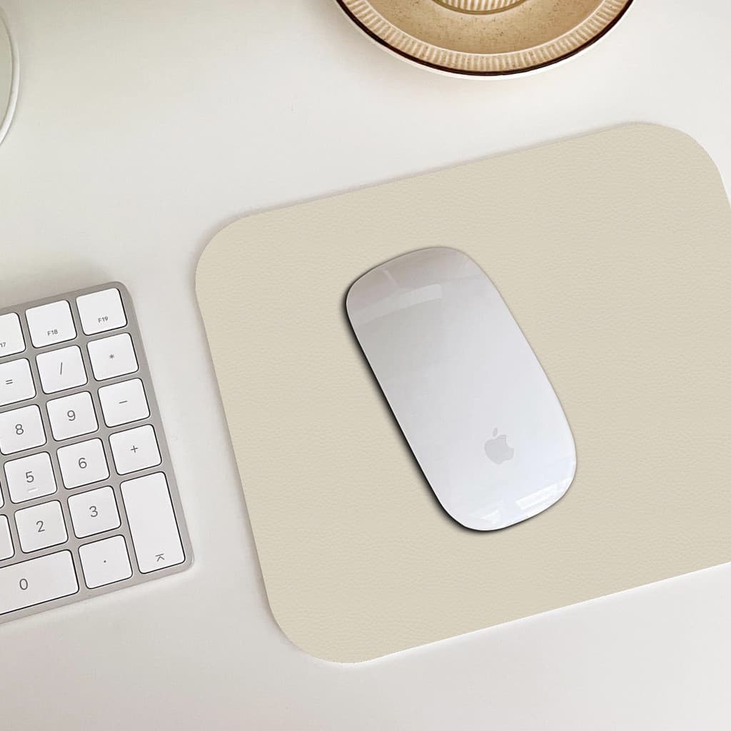 Mouse pad pequeno de couro de cor sólida, mouse pad portátil de alta qualidade, à prova d'água, à prova de óleo, mesa de