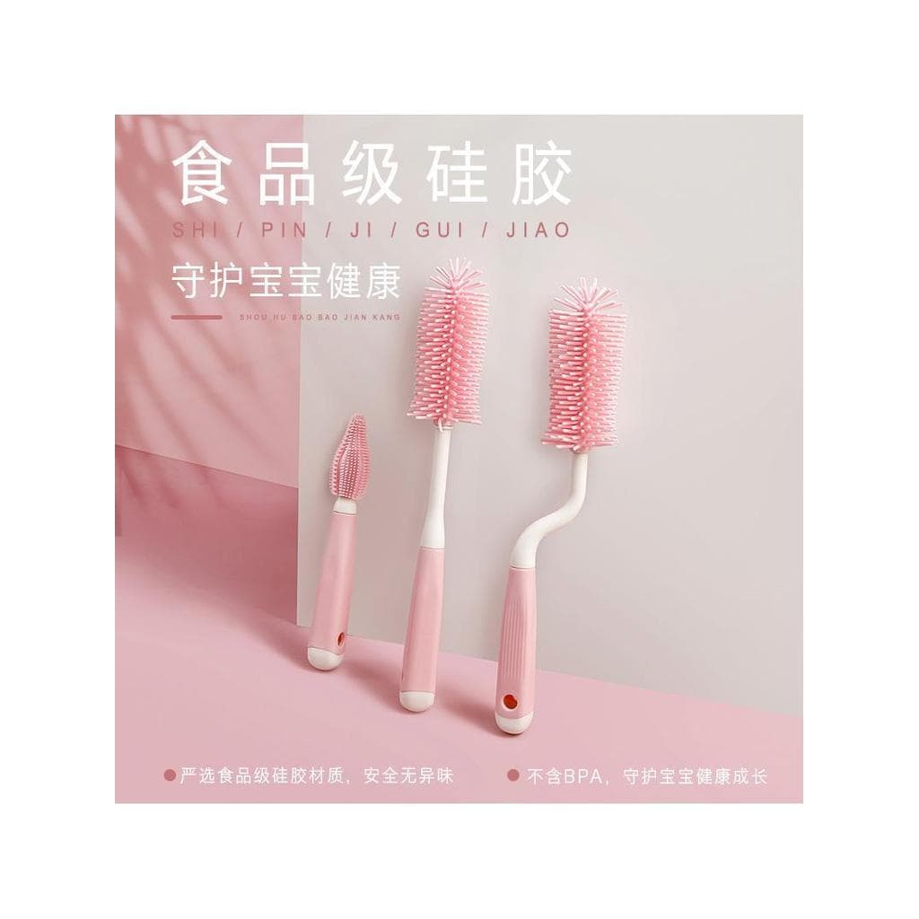 Escova de Silicone para mamadeira, escova para chupeta de bebê, de palha, conjunto de escova de limpeza, copo dom