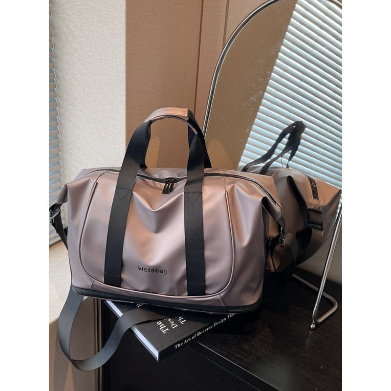 Bolsa de viagem leve de grande capacidade para mulheres, bolsa de bagagem de mão à prova d'água para homens, bolsa de om