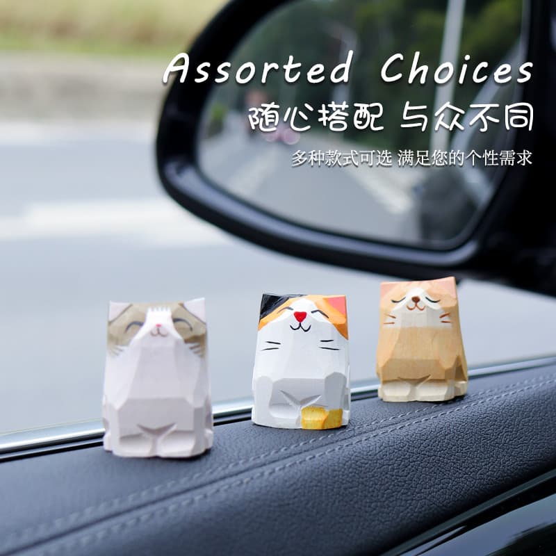 Adequado para tela do carro decorações de festa Console central exibição decorações interiores porco gato filhote de cac