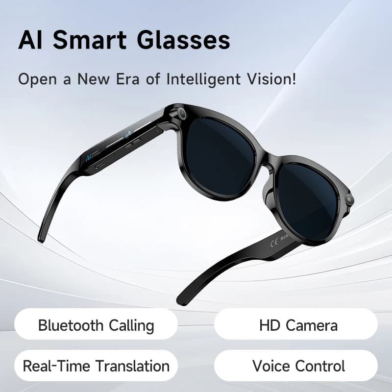 M89S AI Óculos Inteligentes Tradução Em Tempo Real 8MP Câmera HD Gravação De Vídeo Bluetooth Chamada De Orelha Aberta 80