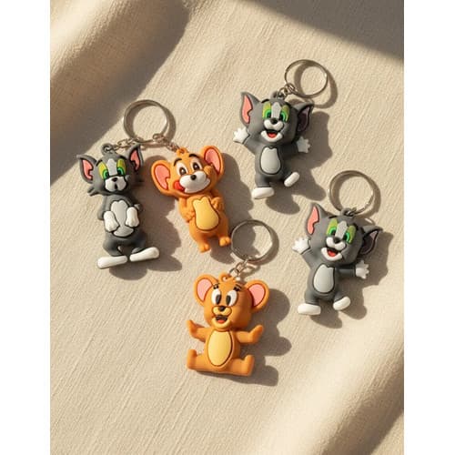 2 Chaveiro Desenho Animado Dupla Tom E Jerry Lembrancinha