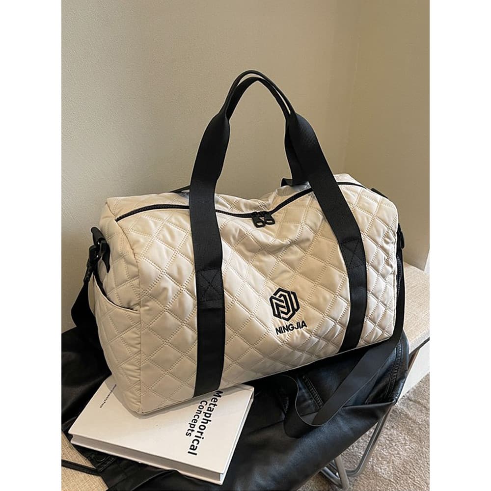 Bolsa de viagem de curta distância moda feminina bolsa de bagagem de grande capacidade leve esportes ginásio saco femini
